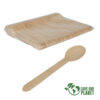 Cucharas de madera de abedul biodegradables en bolsa de PP transparente