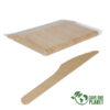 Cuchillos de madera de abedul biodegradables en bolsa de PP transparente