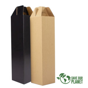 Caja autoarmable con asas para 1 botella de Vino