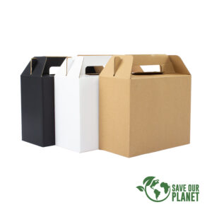 Caja autoarmable con asas 25x20x12 cm