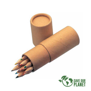 set de lápices personalizado con estuche reciclado