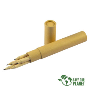 set de lápices personalizado con estuche reciclado