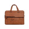 Maletín ejecutivo de eco-cuero café BRONSON con compartimentos organizadores