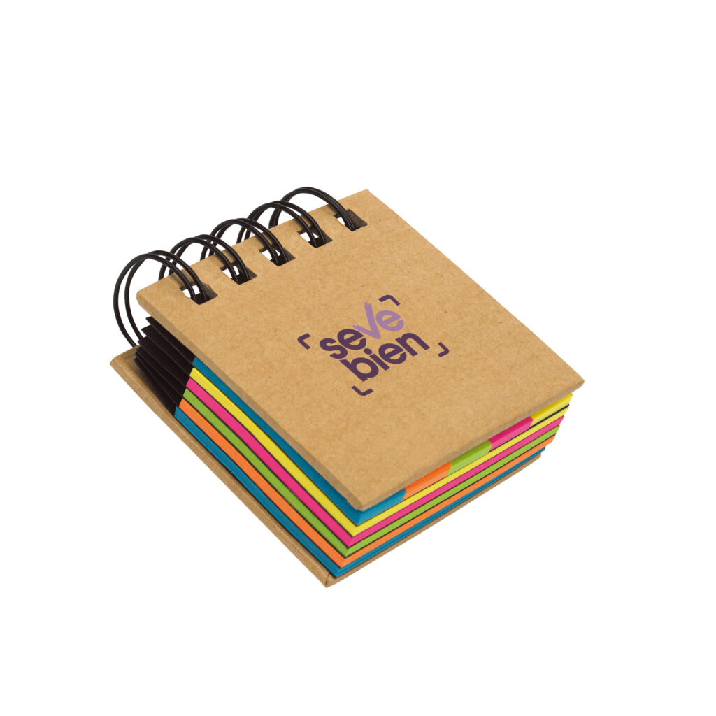 set notas adhesivas reciclado anillado