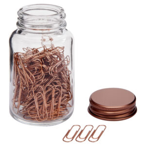 set clips metálicos frasco vidrio