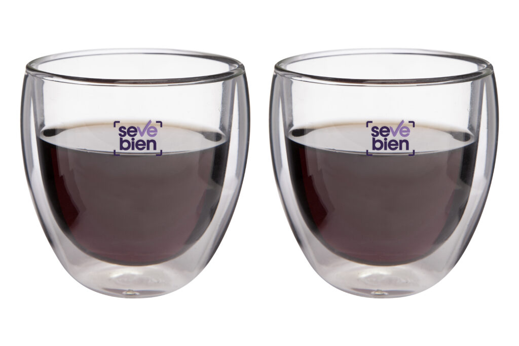 set vasos doble pared 220 ml