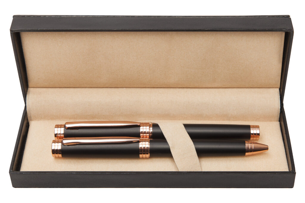 set de bolígrafo y rollerball personalizado