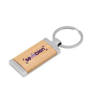 llavero personalizado de bambú