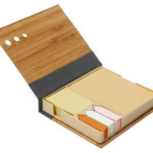 set notas adhesivas bambú